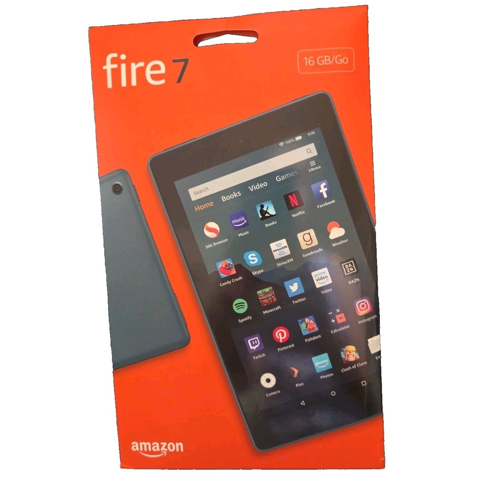 Amazon Fire 7 Tablet 16GB 9th Generation 7" Display Black New In Sealed Box